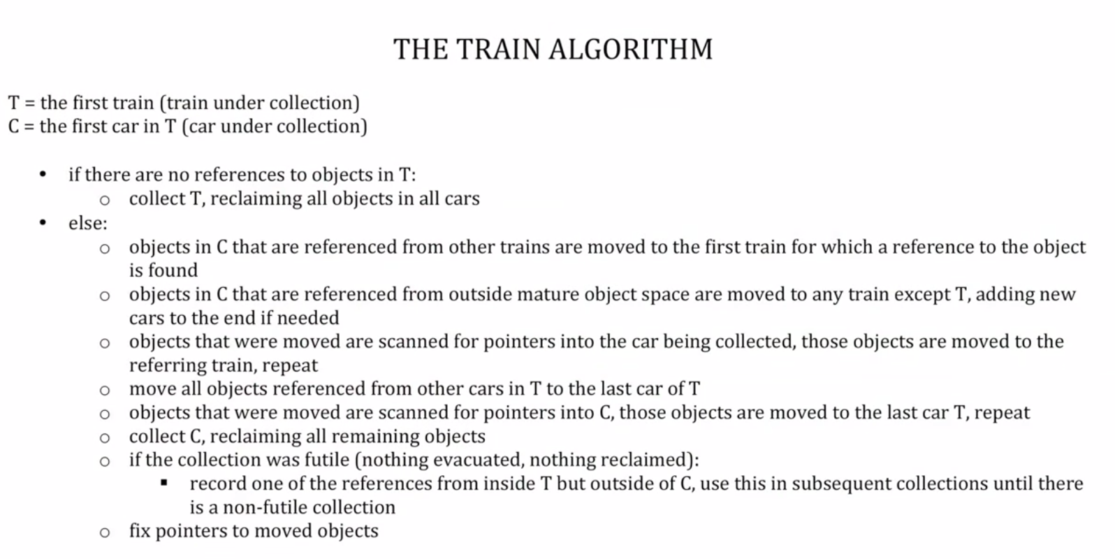 Train Algorithm Collection Pseudocode